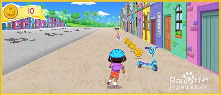 朵拉溜滑冰小游戏