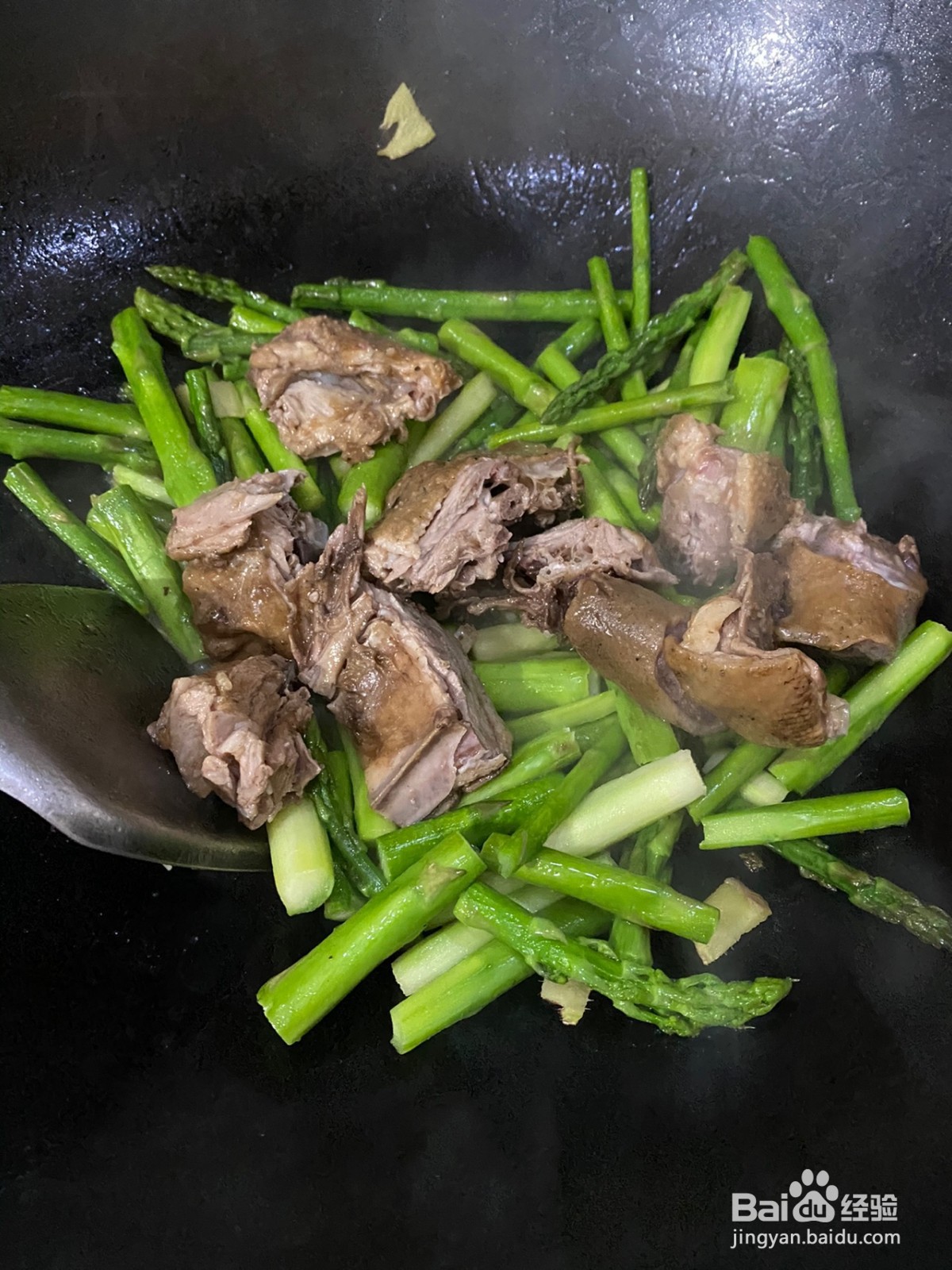 芦笋炒鹅肉的做法