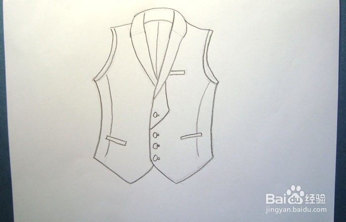 彩铅如何画漂亮的夹克背心
