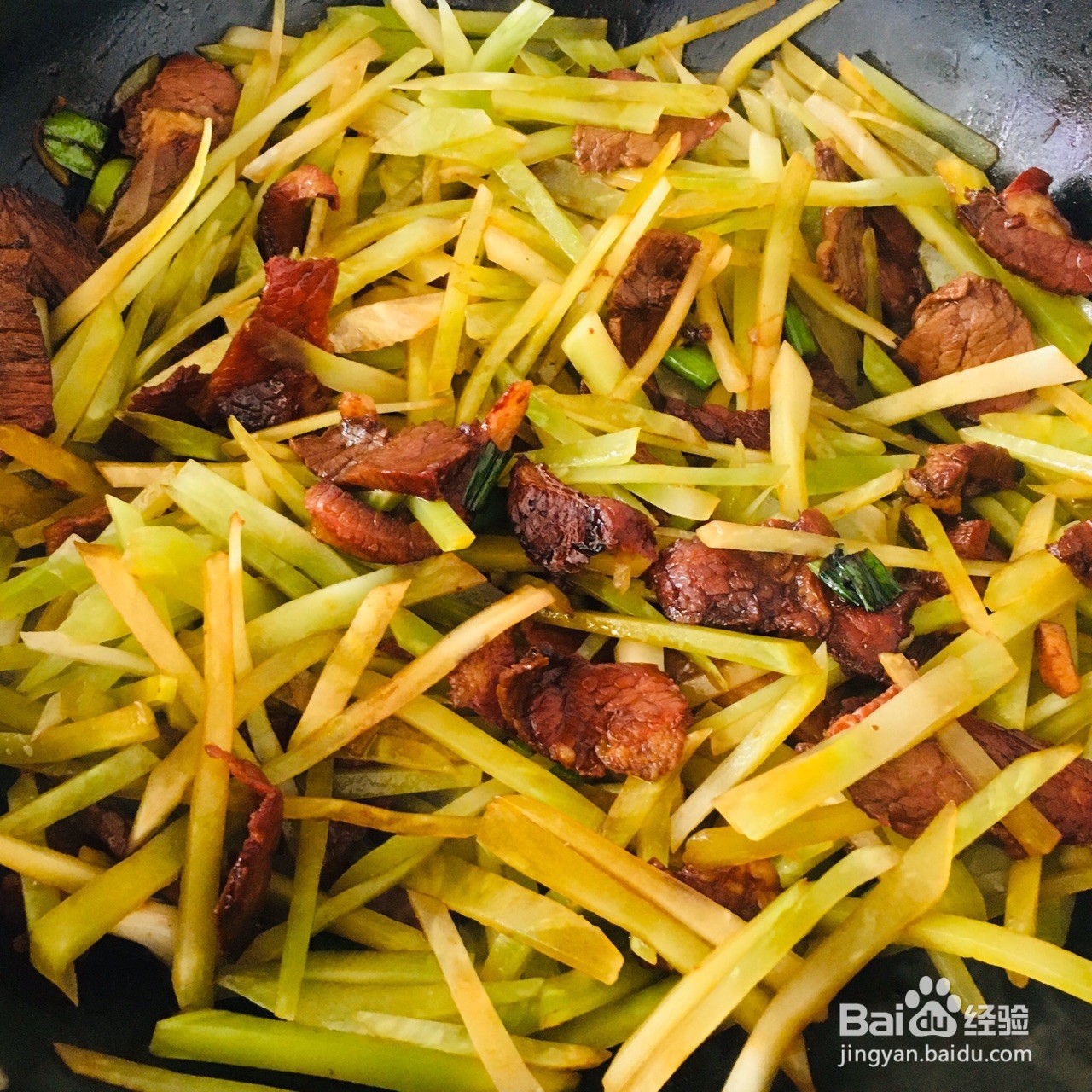 莴苣粉丝烧驴肉的做法