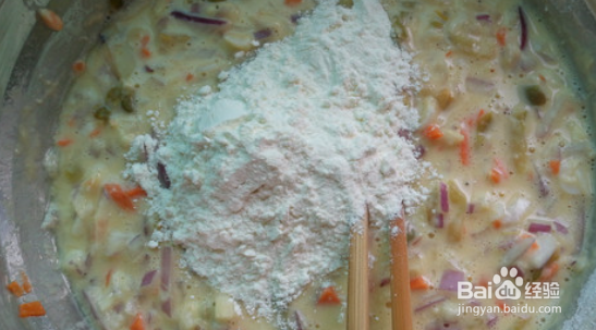 榨菜虾皮鸡蛋饼
