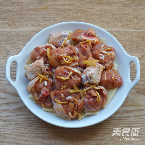 清蒸鸡条冬笋