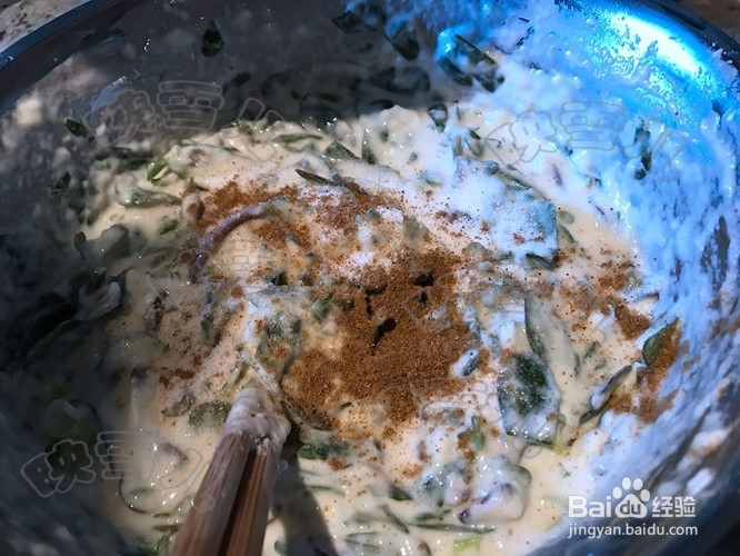 马齿苋鸡蛋饼