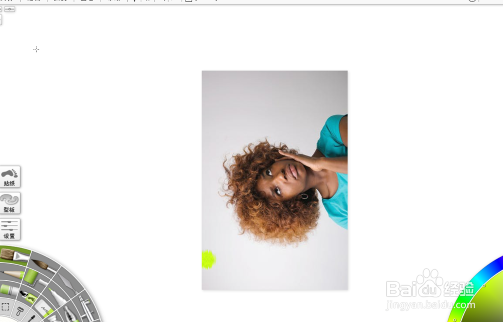 怎么用artrage逆时针旋转图片的角度？