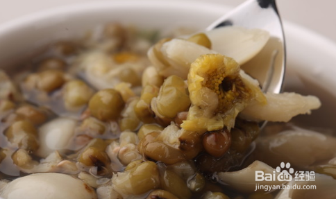 百合绿豆菊花粥