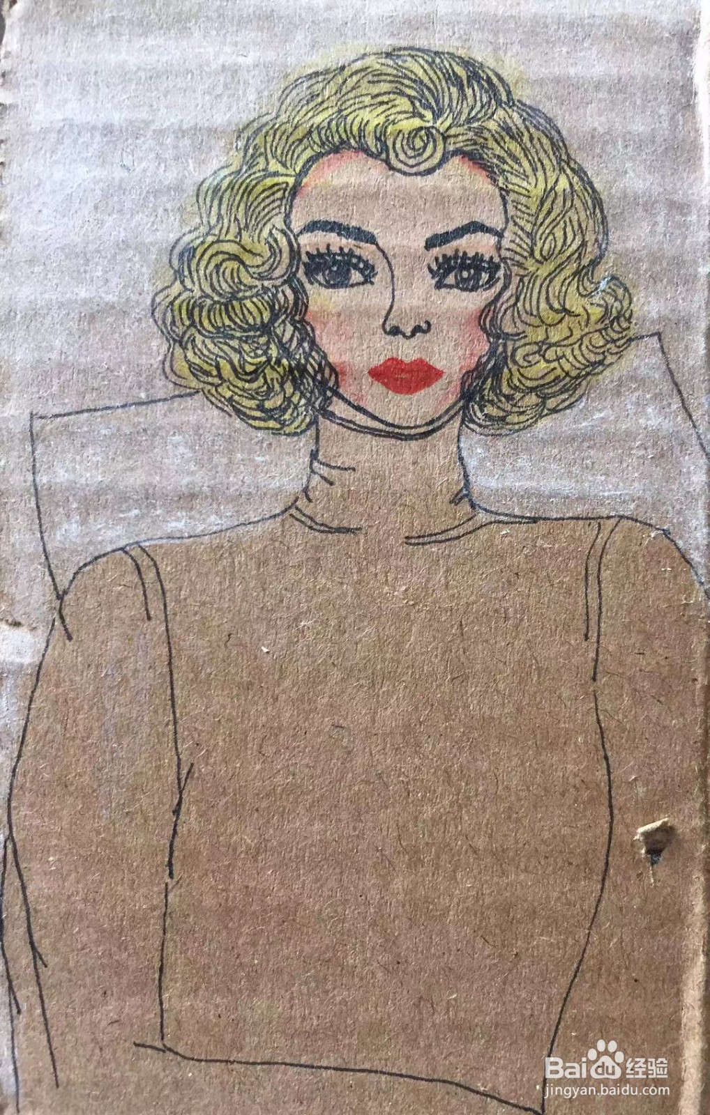 彩铅画教程之美发师安琪