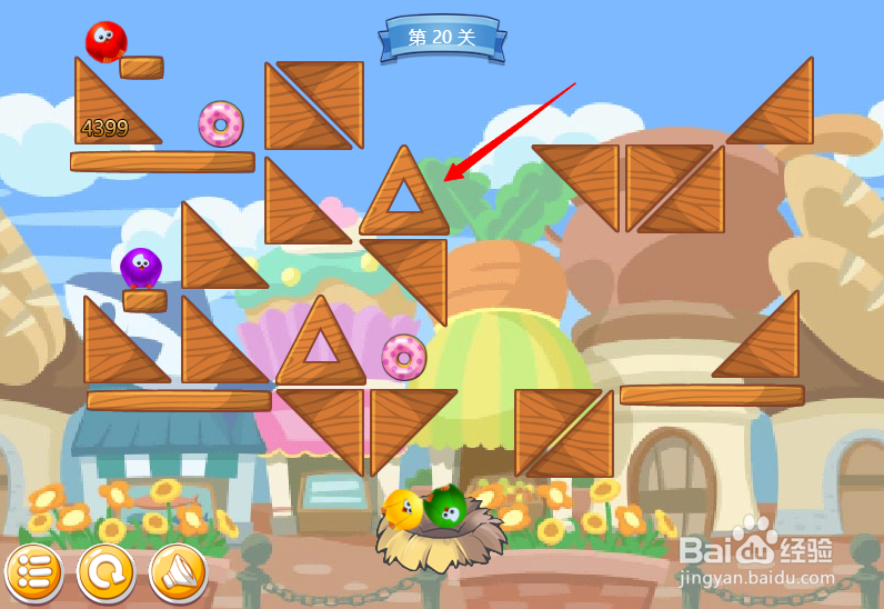 小游戏泡泡鸟历险记第20关