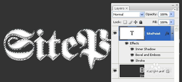 利用图层样式及滤镜制作闪亮的钻石字