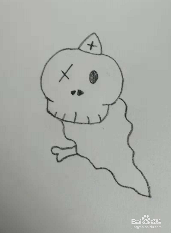 万圣节可爱手帳风简笔画怎么画