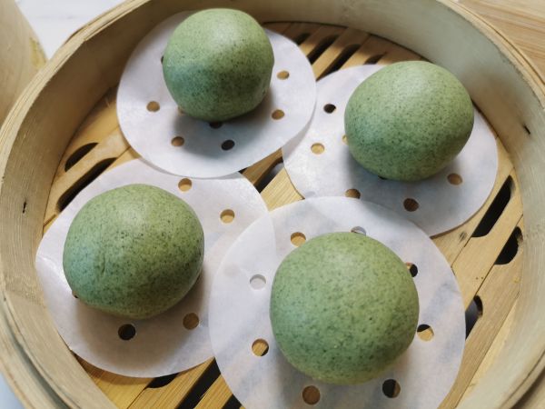 咸蛋黄肉松青团