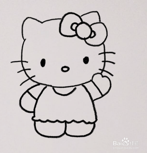 如何画哈喽kitty