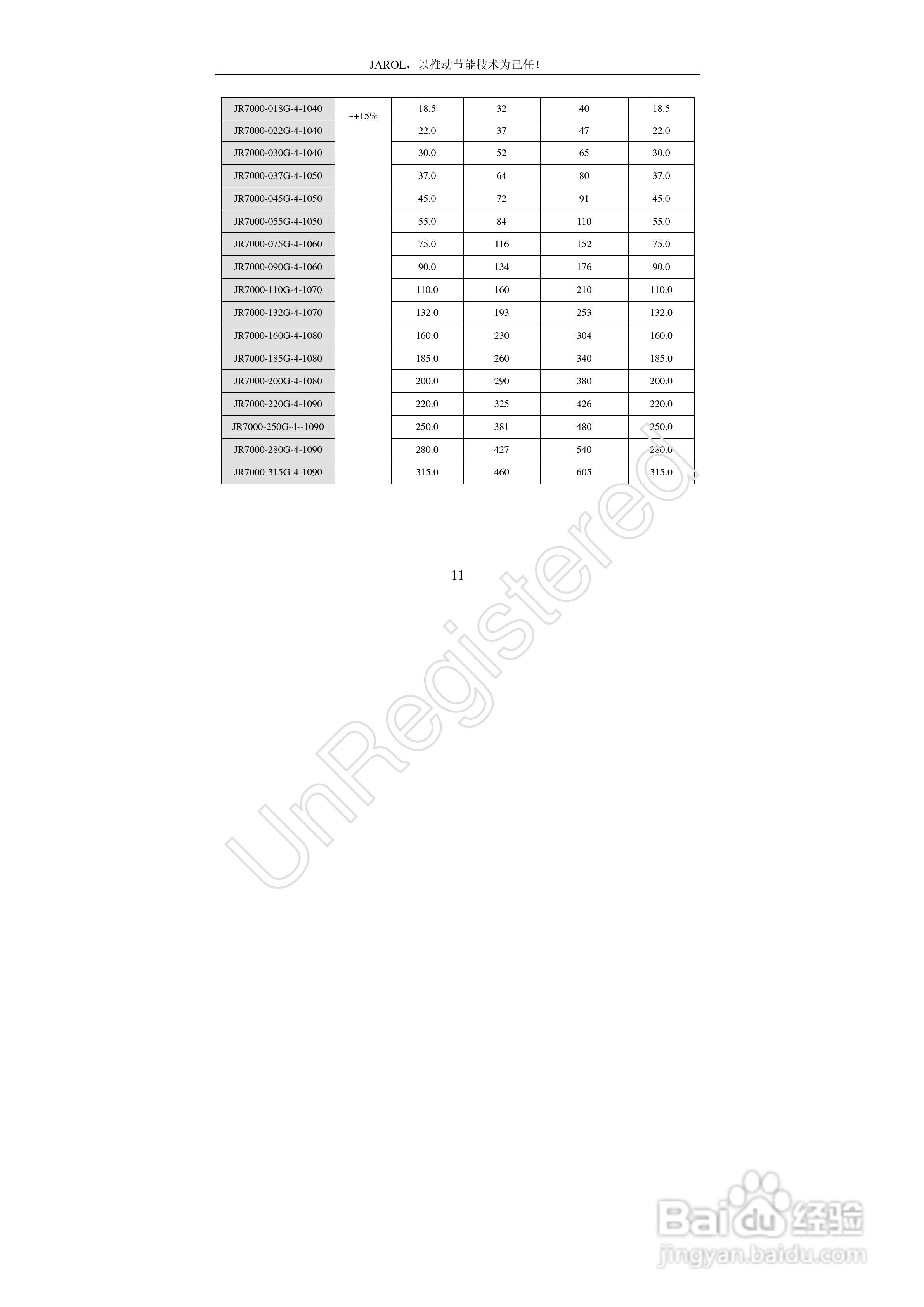 佳乐JR7000-315G-4-1090变频器使用说明书:[2]