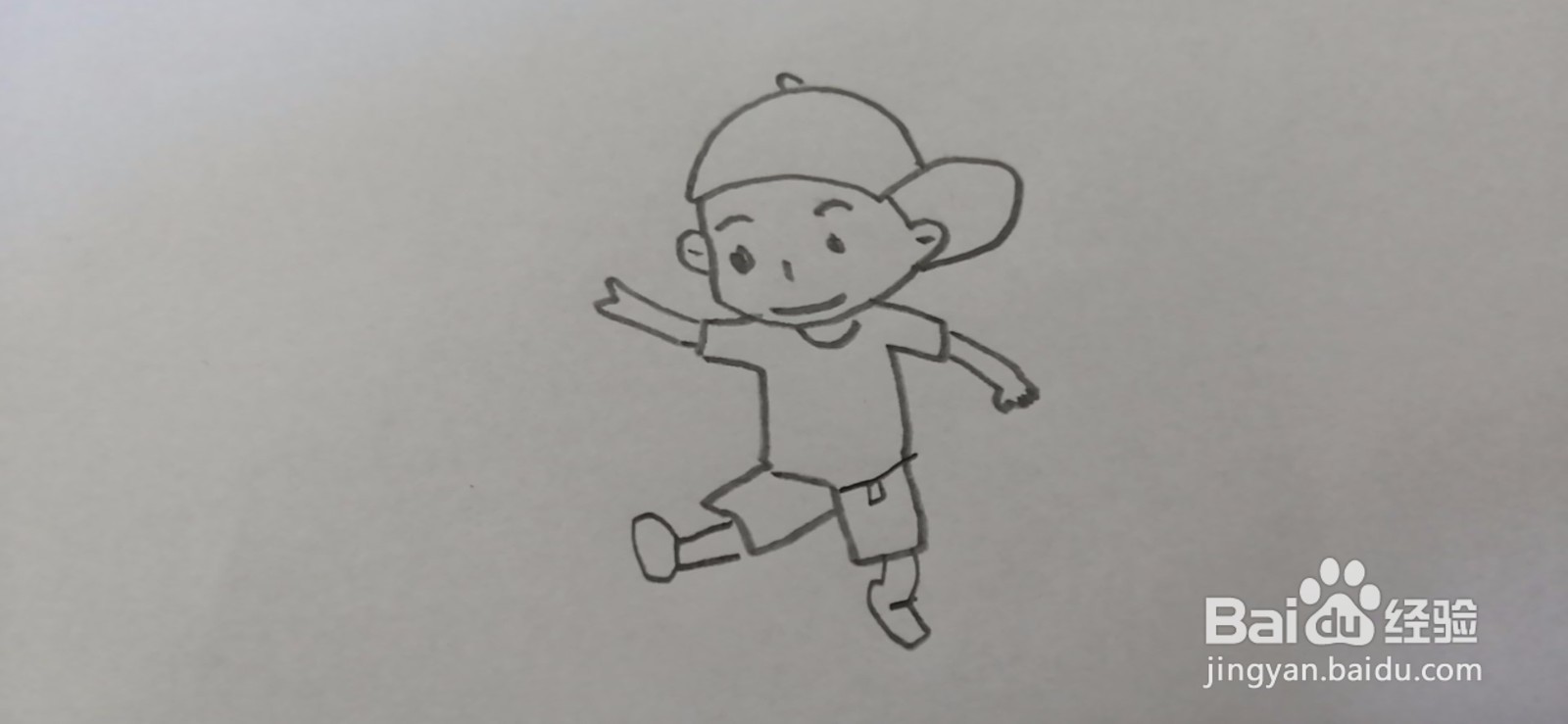 <b>简笔画-可爱卡通奔跑的小男孩简笔画</b>