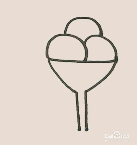如何简单画冰激凌