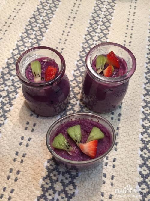 红豆紫薯布丁的做法