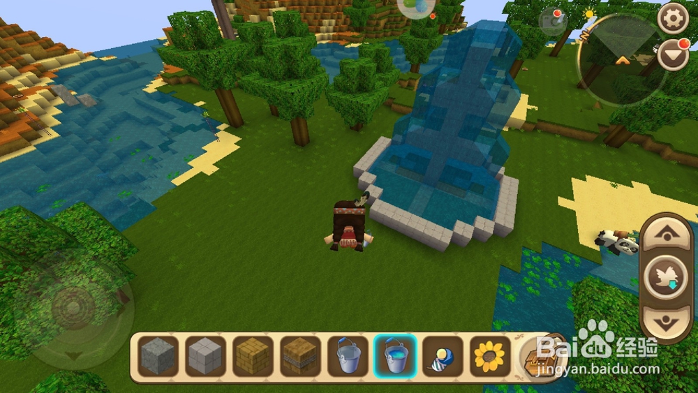 迷你世界怎么做喷泉