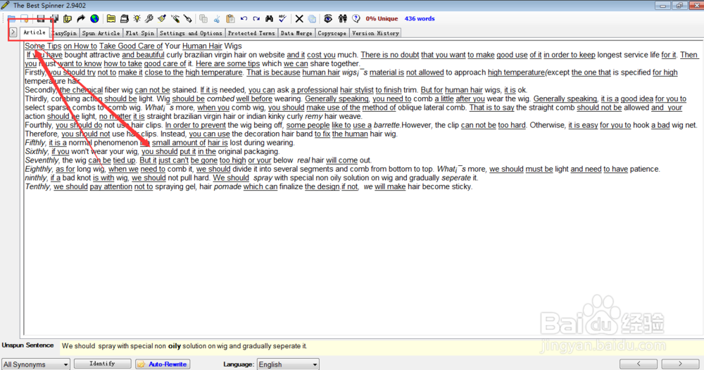 The Best Spinner的使用：如何伪原创文章