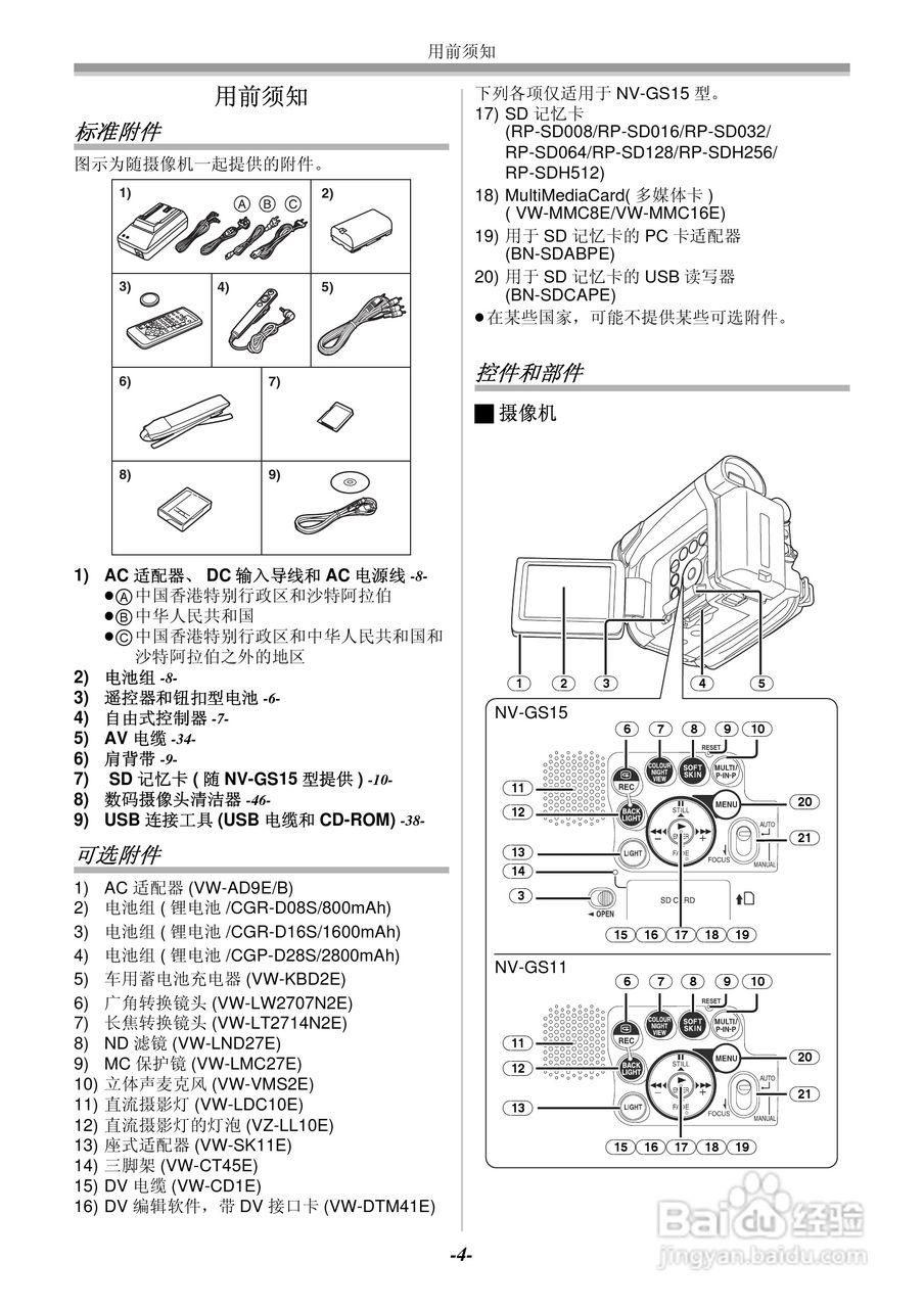 Panasonic数码摄像机NV-GS11GC/GK NV-GS15GC/GK使用说:[1]
