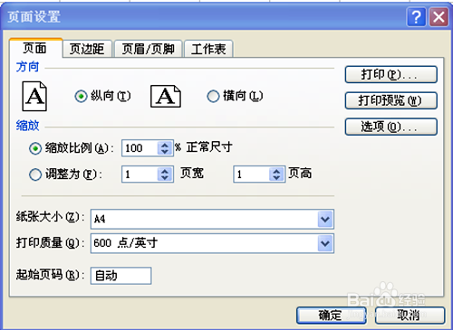 在Execl中如何设置页面？