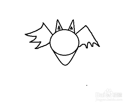 如何画蝙蝠的简笔画