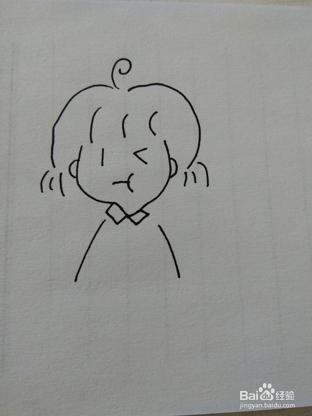 简笔画之女生头像