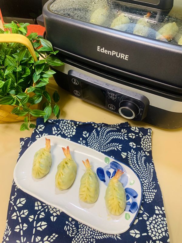 生煎烫面黄瓜虾饺