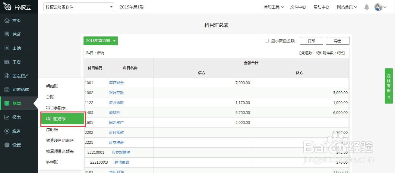 柠檬云财务软件如何查看报表