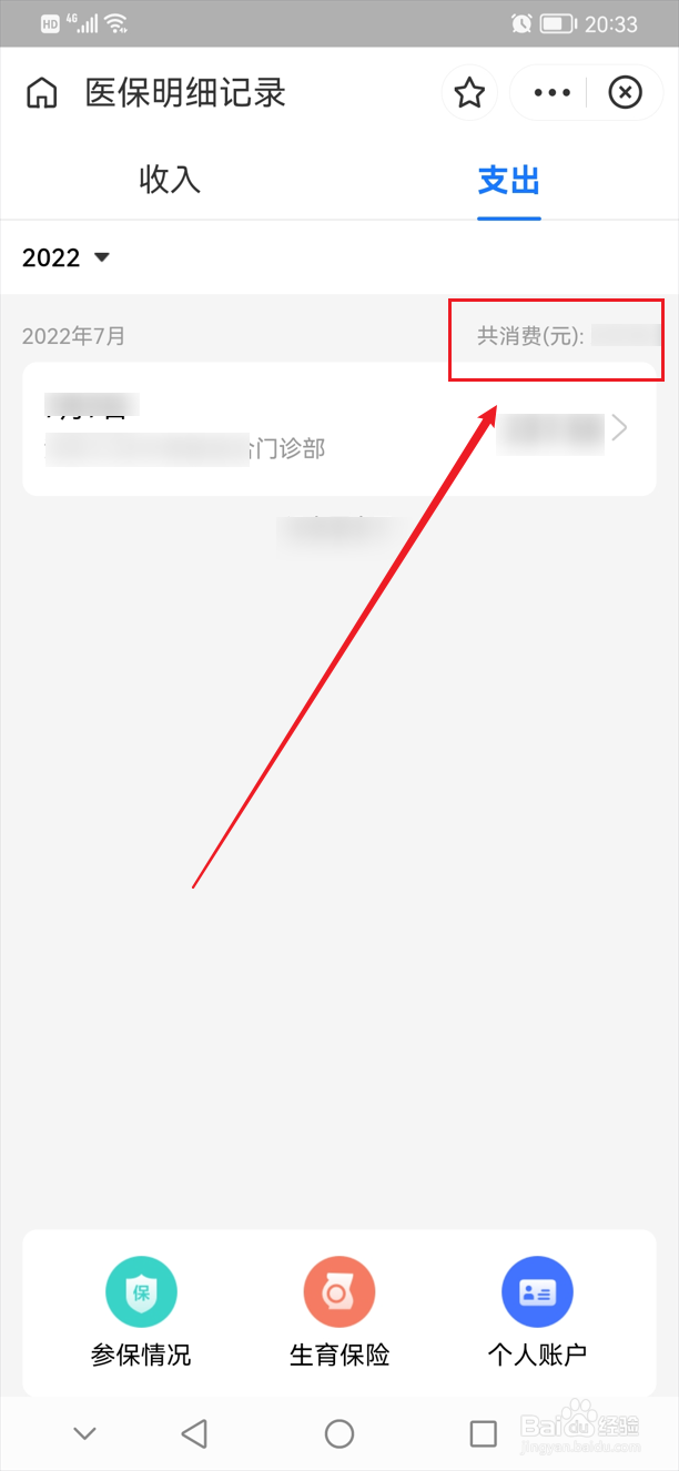 如何查询医保卡消费明细