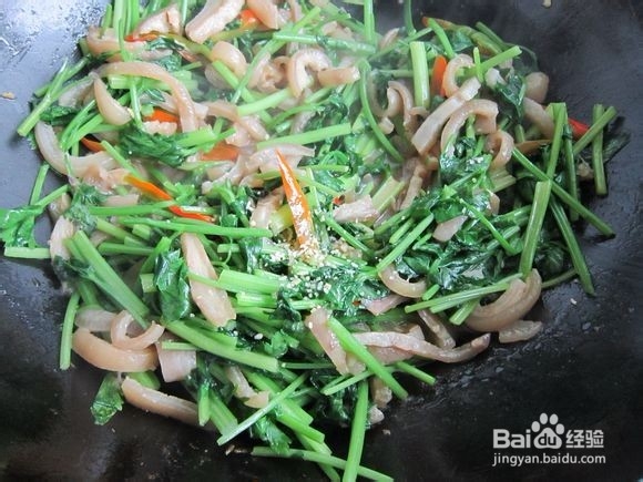 毛芹菜炒肉皮