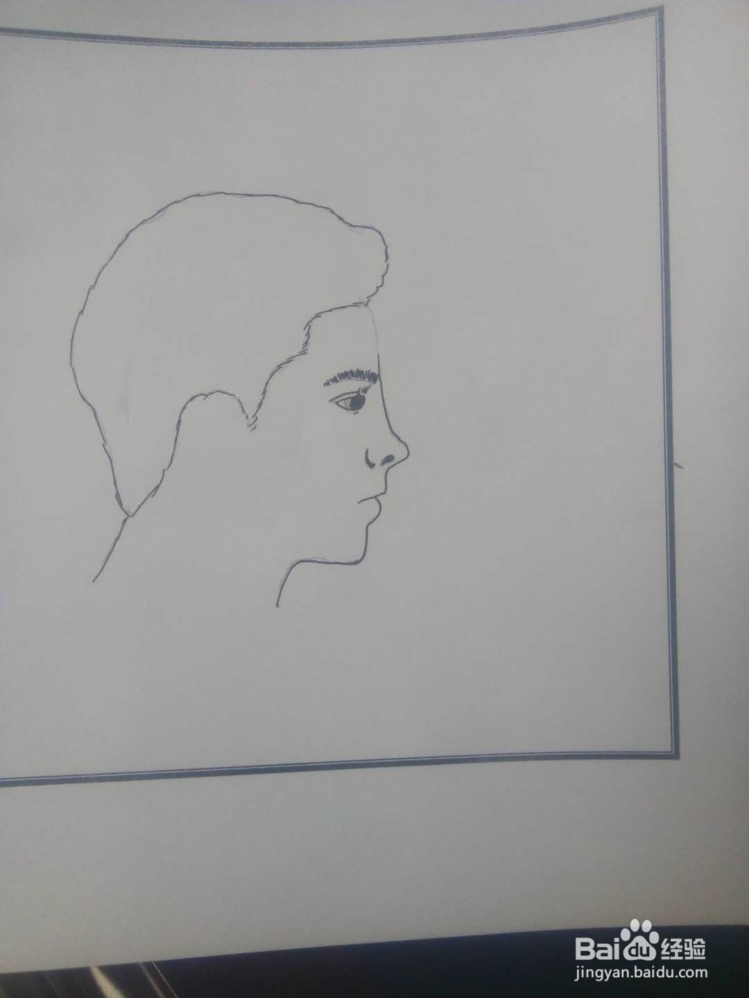 男生侧脸怎么画