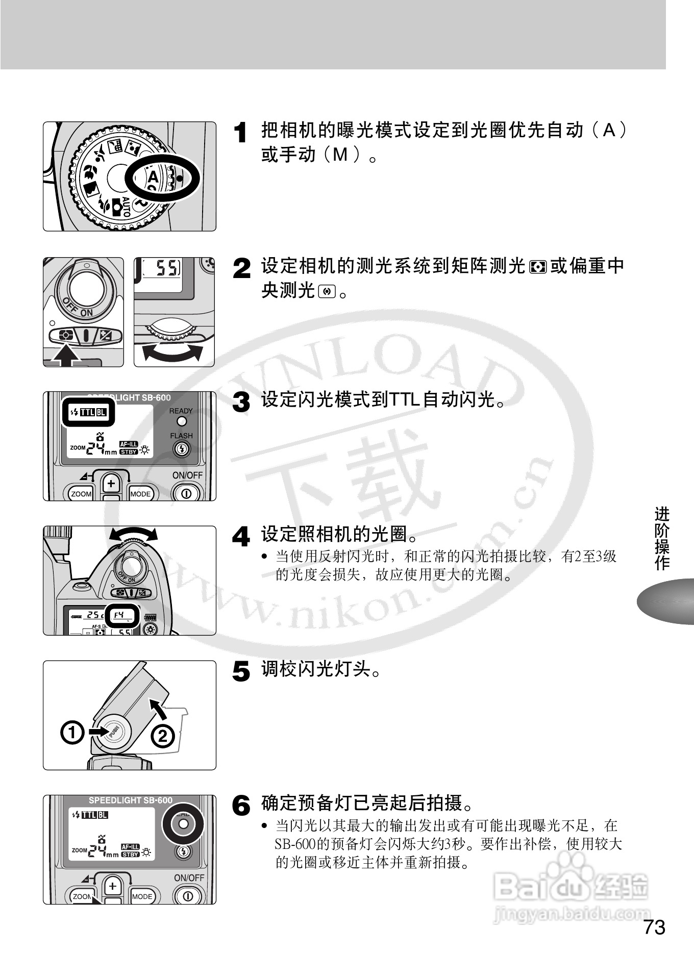 尼康SB-600数码相机使用说明书:[8]