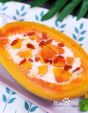 木瓜炖奶的做法