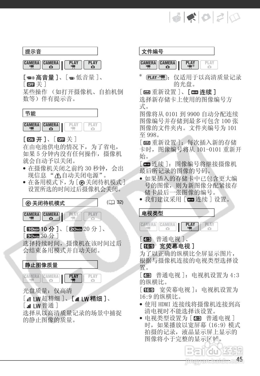 佳能HR10数码摄像机使用说明书:[5]