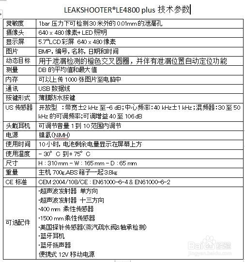 Leakshooter超声波检漏仪的配件介绍