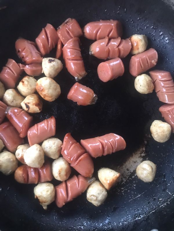 孜然丸子火腿肠