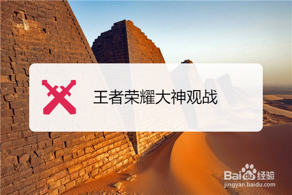 王者荣耀大神观战