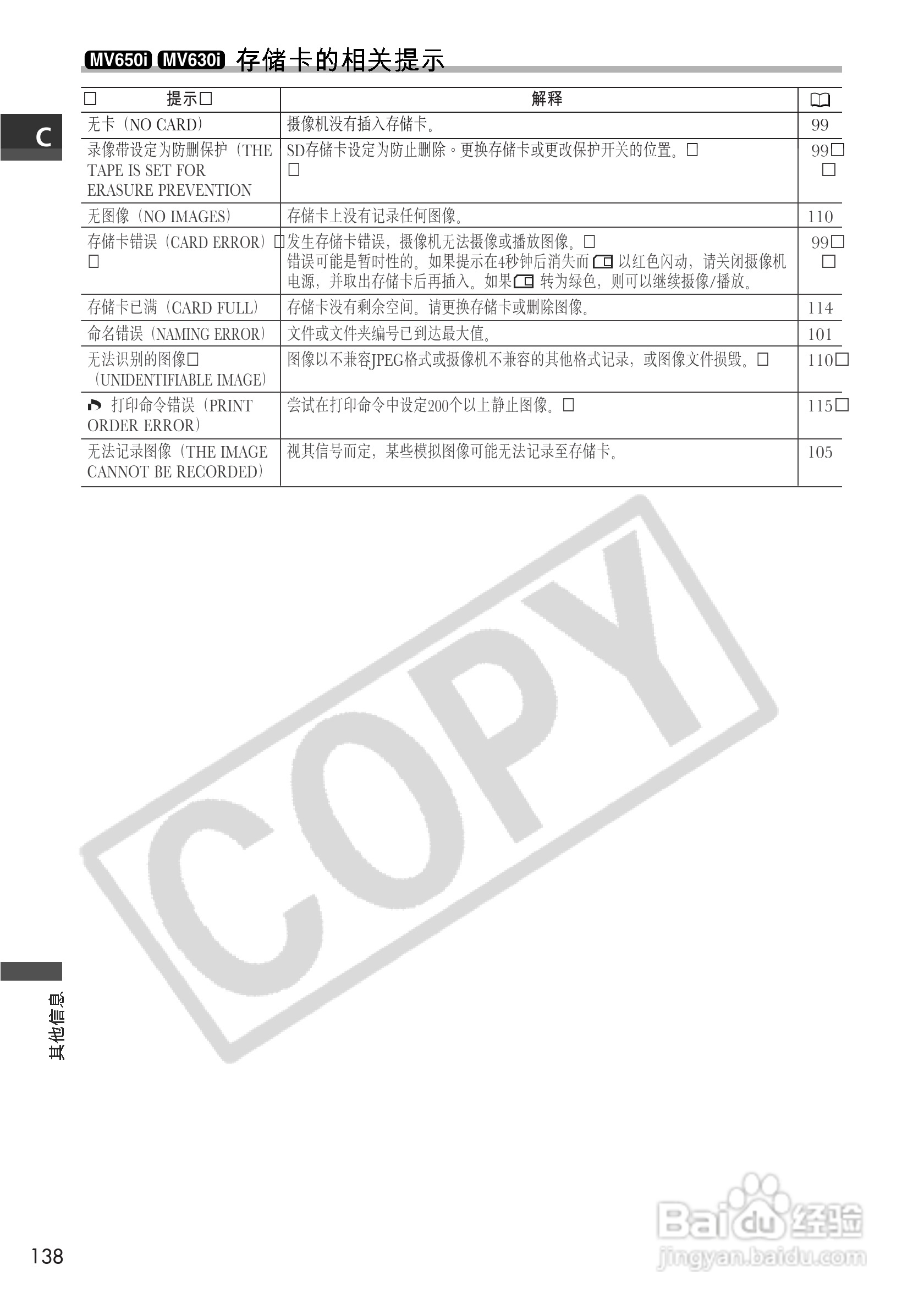 佳能MV630i数码摄像机使用说明书:[14]