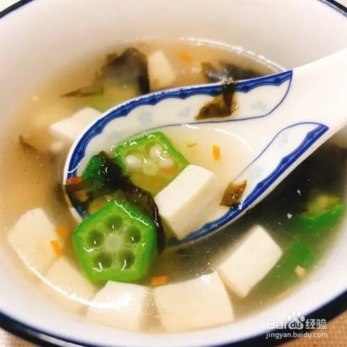 豆腐秋葵清汤