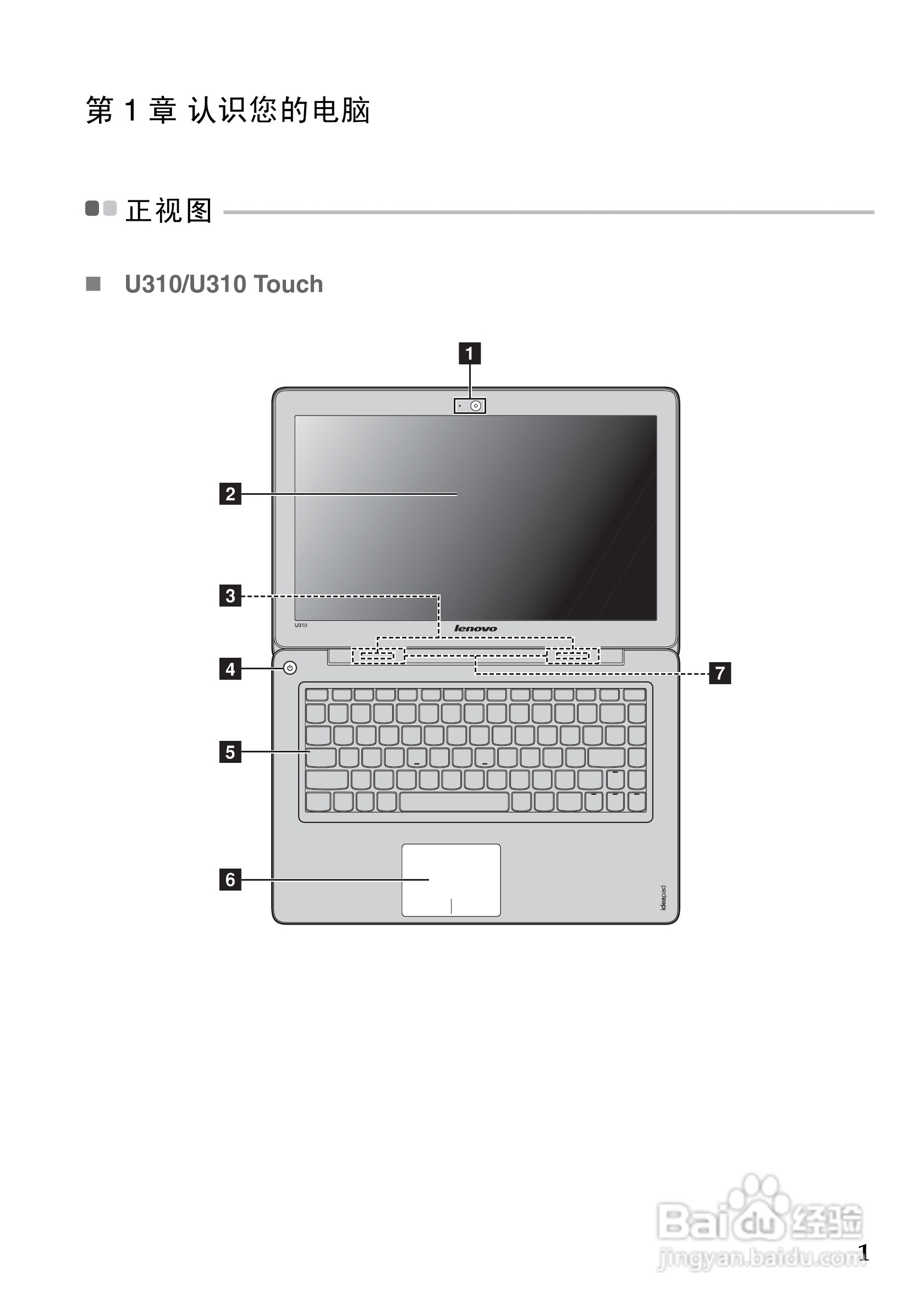 联想IdeaPad U310 touch笔记本电脑说明书:[1]