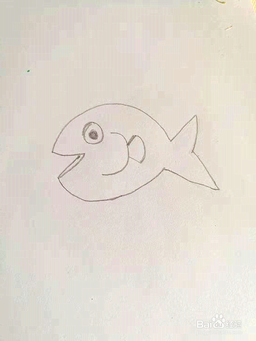 幼儿园简笔画教程：小鱼