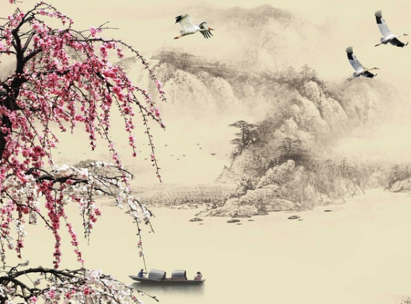 形容水流潺潺,群山环绕,鸟鸣山间的古诗