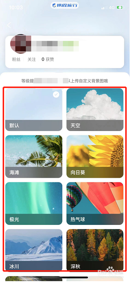 携程旅行软件如何更换主页皮肤？