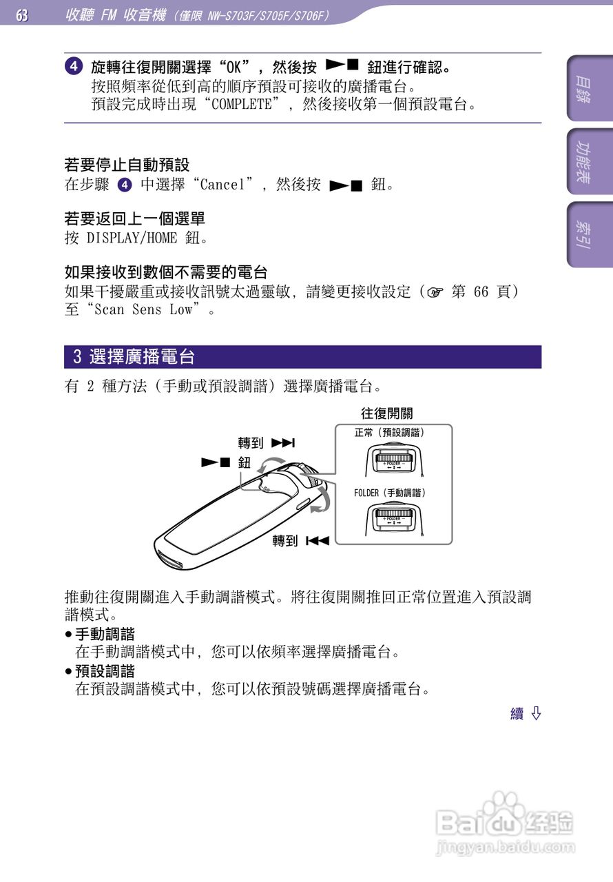 SONY索尼NW-S705F数码影音使用说明书:[7]
