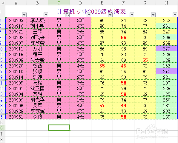 excel表格的筛选工具的应用