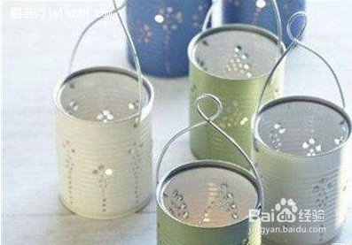 铁罐制作清新小烛台