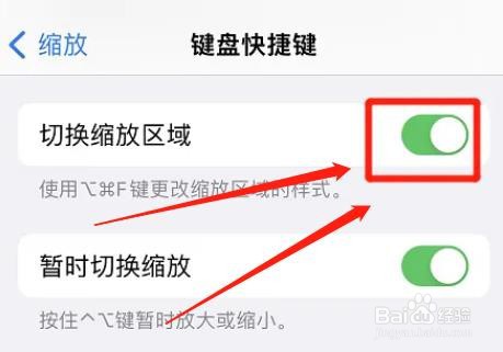 iphone如何设置切换缩放区域