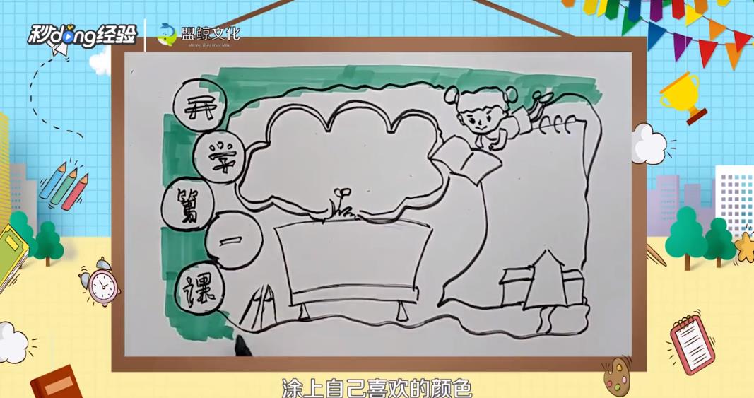 开学第一课黑板报怎么画