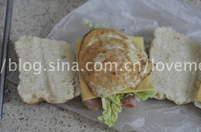 辫子火腿三明治