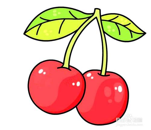 怎么画樱桃的简笔画