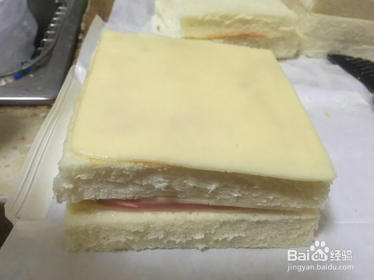 芝士火腿三明治的做法